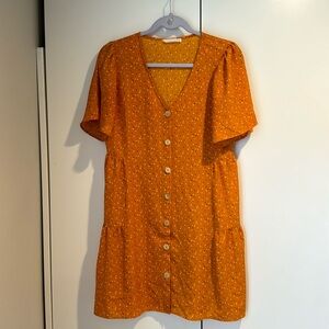 Orange polka dot dress